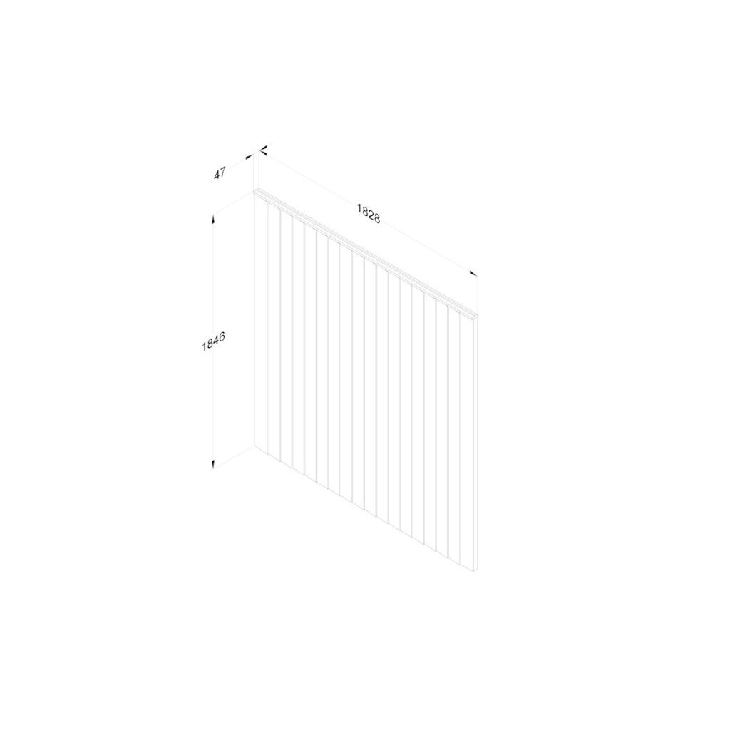 Forest Garden 6ft x 6ft Closeboard Fence Panel – Pack of 3 5013053191224 2